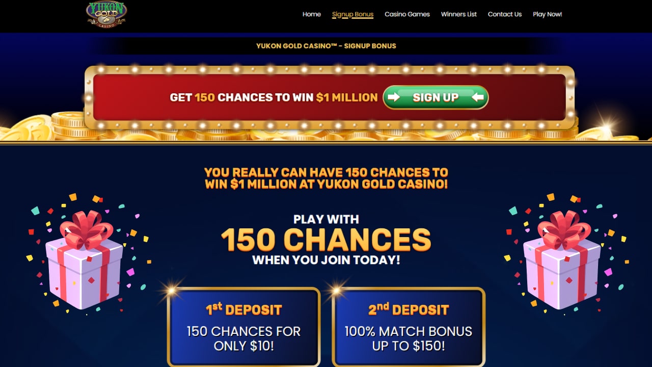 Yukon gold casino bonuses